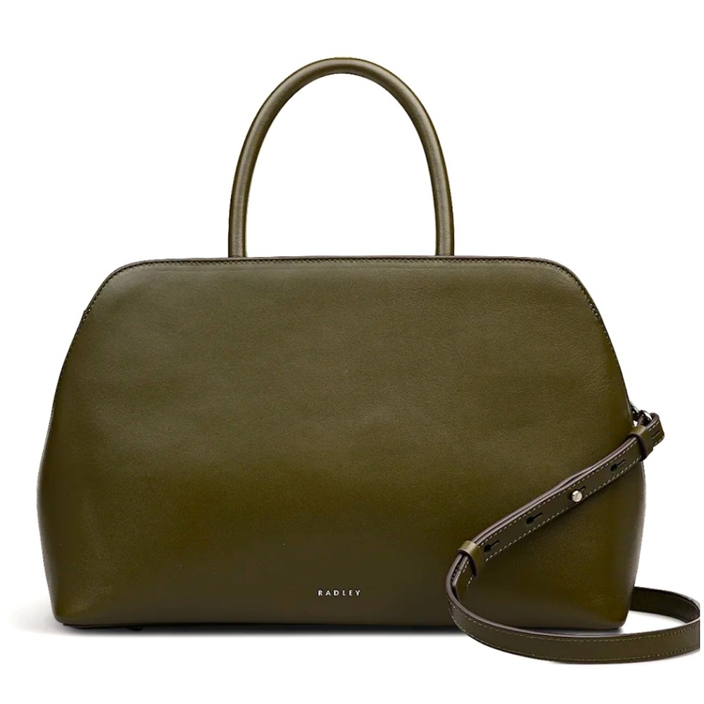 Radley London Liverpool Street Medium Green Leather Handbag Crossbdy Bag NEW